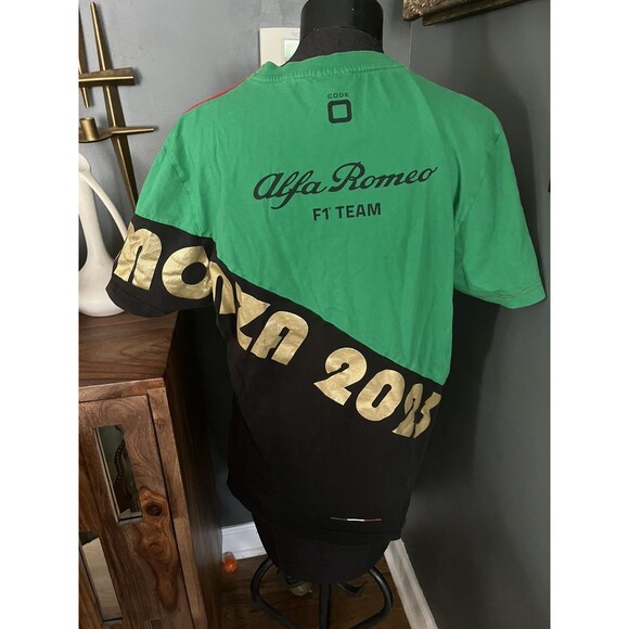Alfa Romeo Racing MONZA F1 2023 Team XL T Shirt Red Green Gold Race Authentic - Picture 6 of 6
